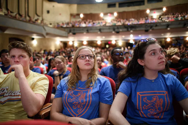 First-year students at the class Pre-Read assembly