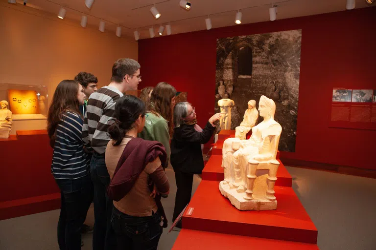 Students and Sculptures