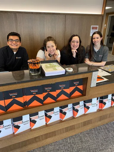 Admission Student Ambassadors at Welcome Desk