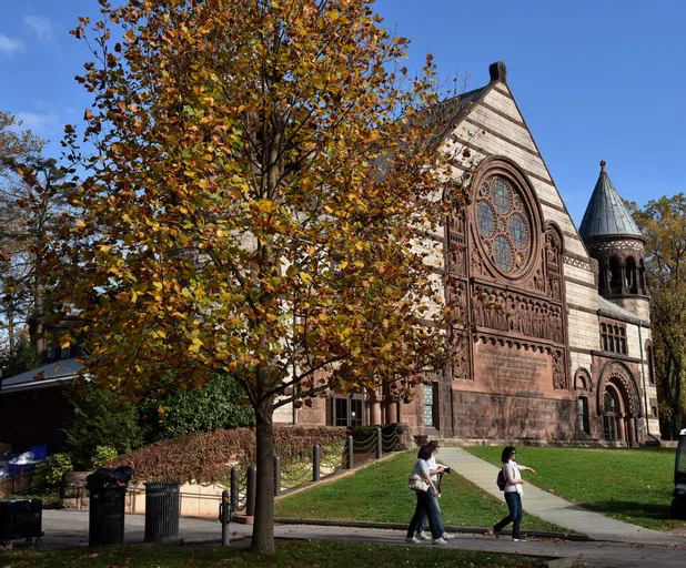 Exterior with autumn foliage