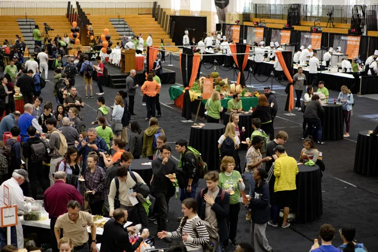 Campus Dining Event in Gym