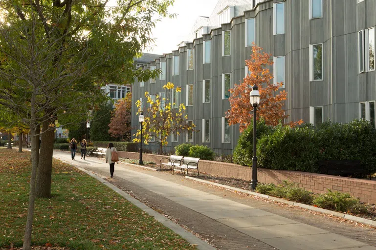 Walkway outside of Scully Hall 