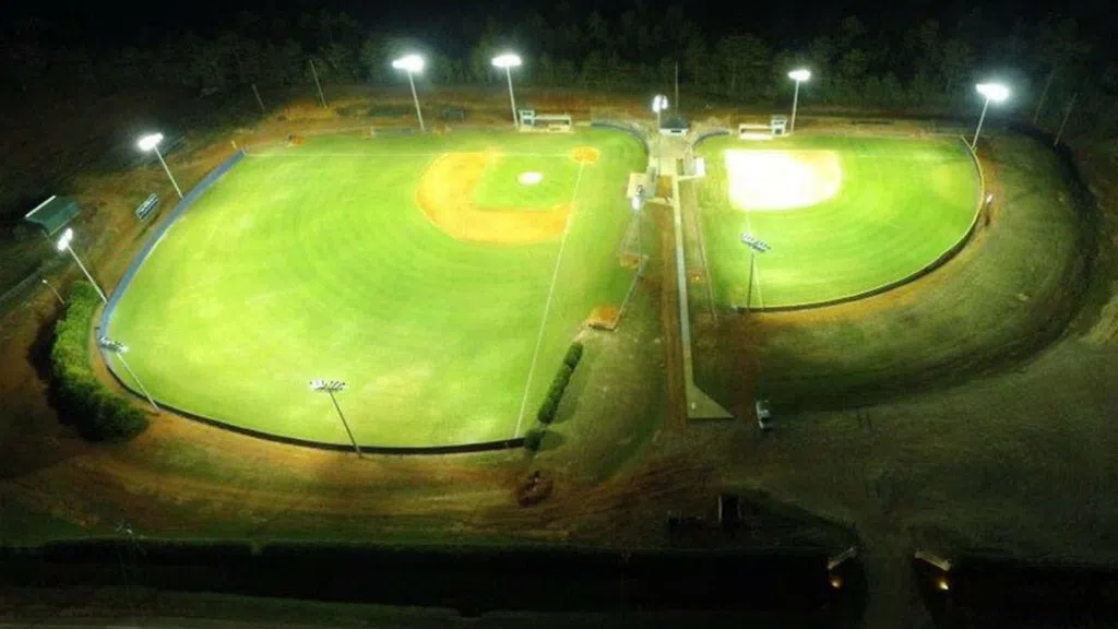 Image of a baseball game being played at the Hord Athletic Complex.  