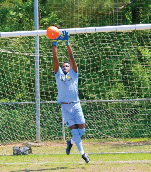 Student at soccer practice at Hord Athletic Complex.