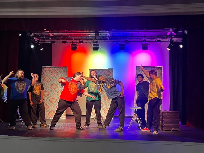 Theatre students perform on the stage inside Liddie Muphy Theatre located in Old Main.