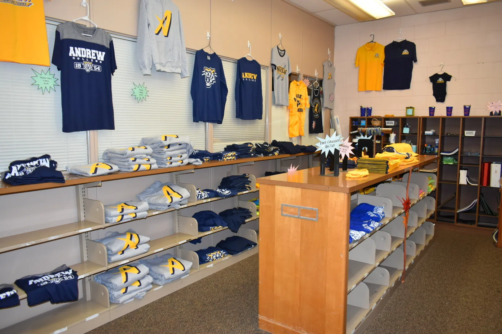  T-shirts, cups, sweatshirts, and other collectible items for sale in the gift shop.