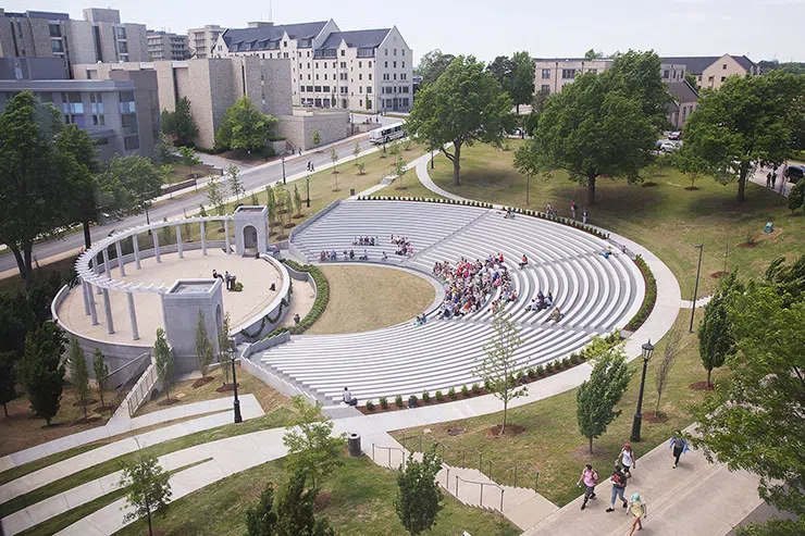 Snapshot from above of the Greek Theater.