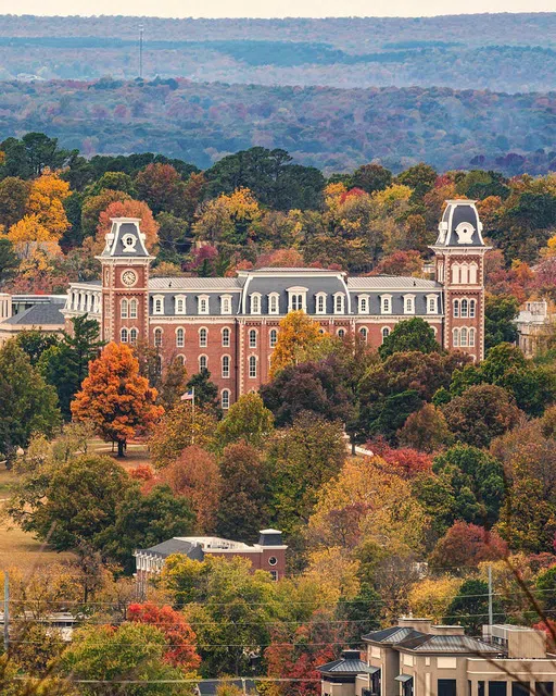 Full view of Old Main lawn during autmn. 