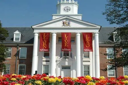 This is the view of Holloway Hall from the front of the building