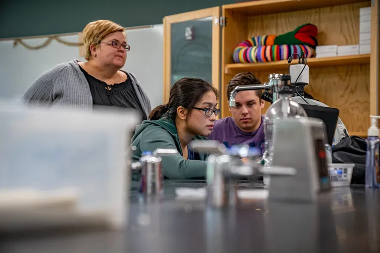 Student in Science Lab