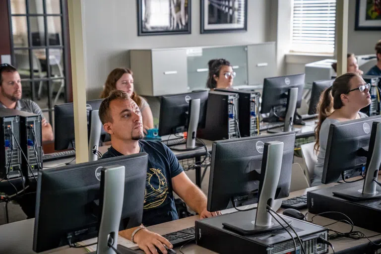 Students in computer lab