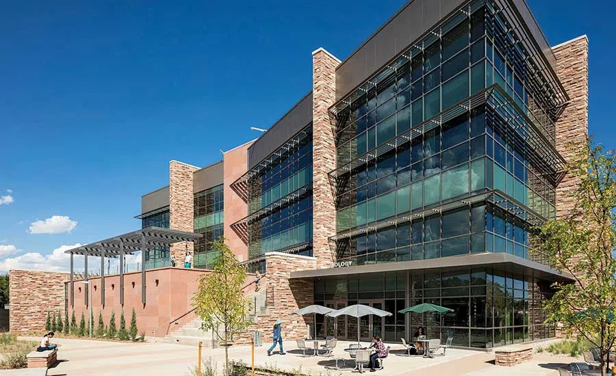 The outside of the Biology Building.