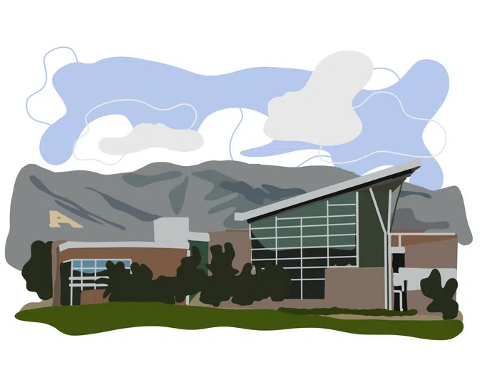 Colorful illustration of CSU's campus