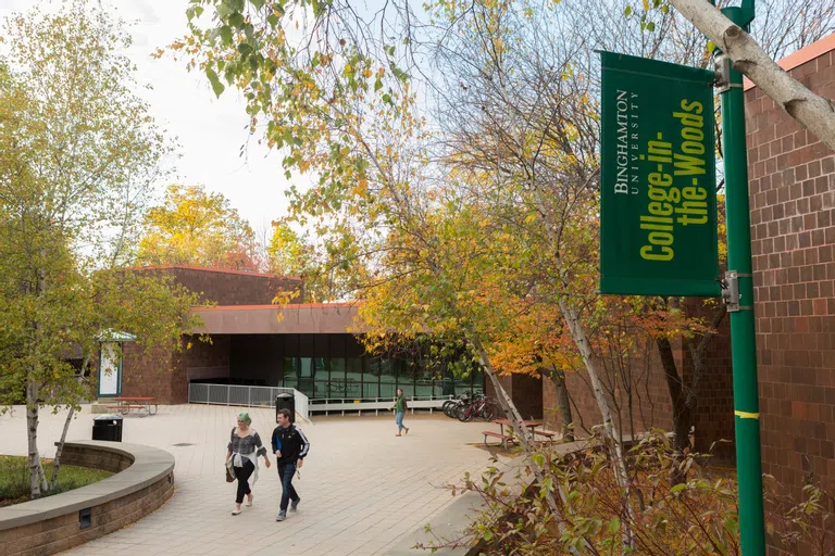 Outside the College-in-the-Woods dining hall