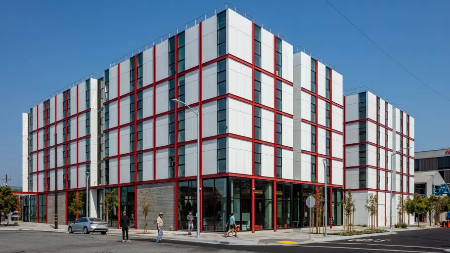 An exterior view of Founders Hall.