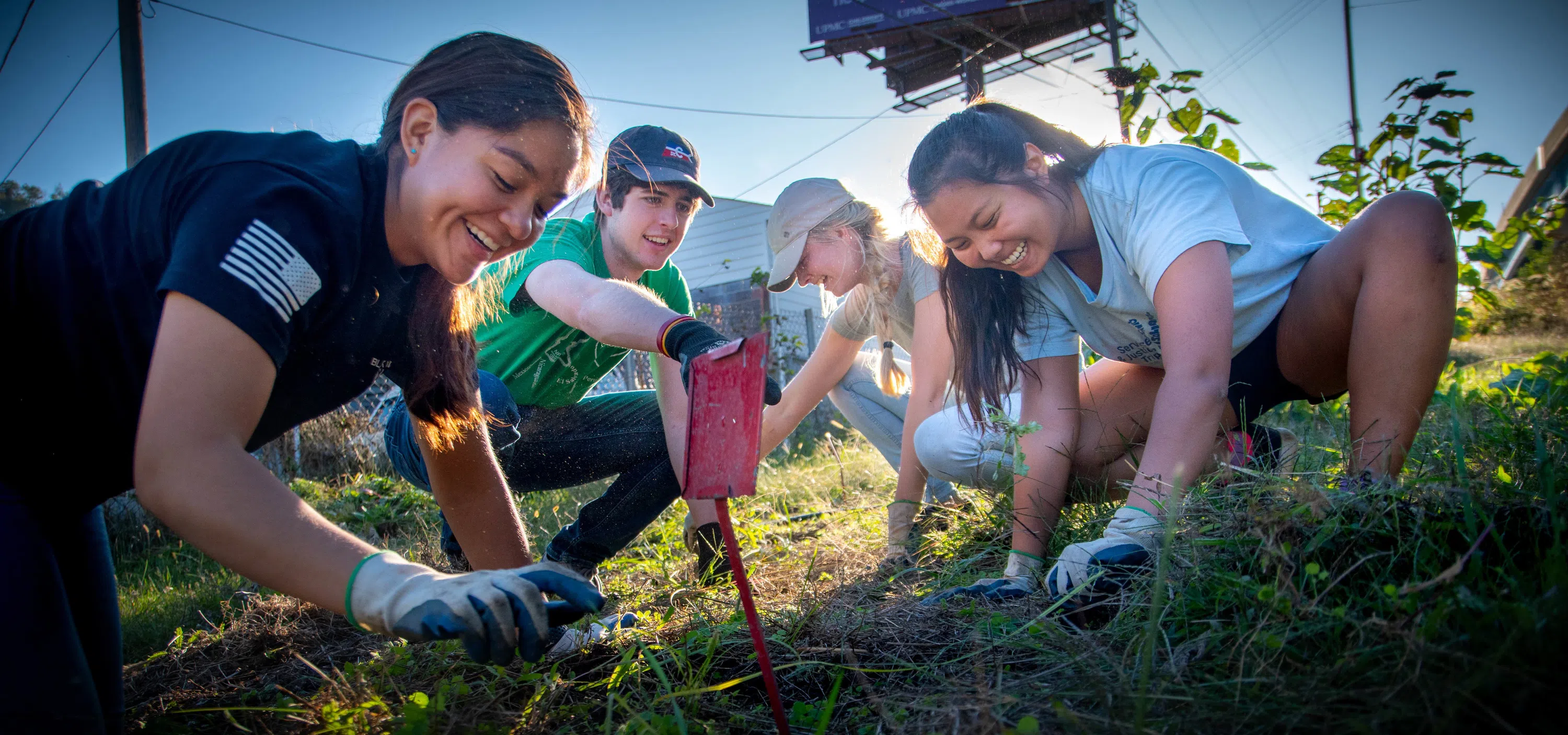 Schlegel Center for Service and Justice gardening