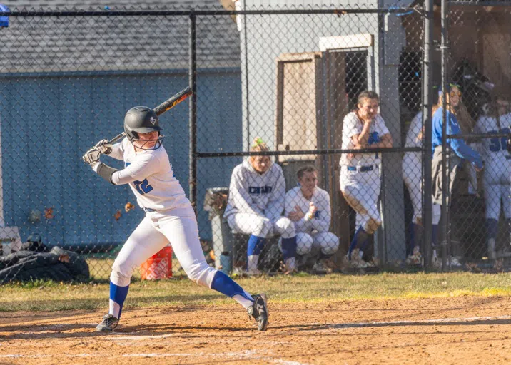 Softball player at bat 