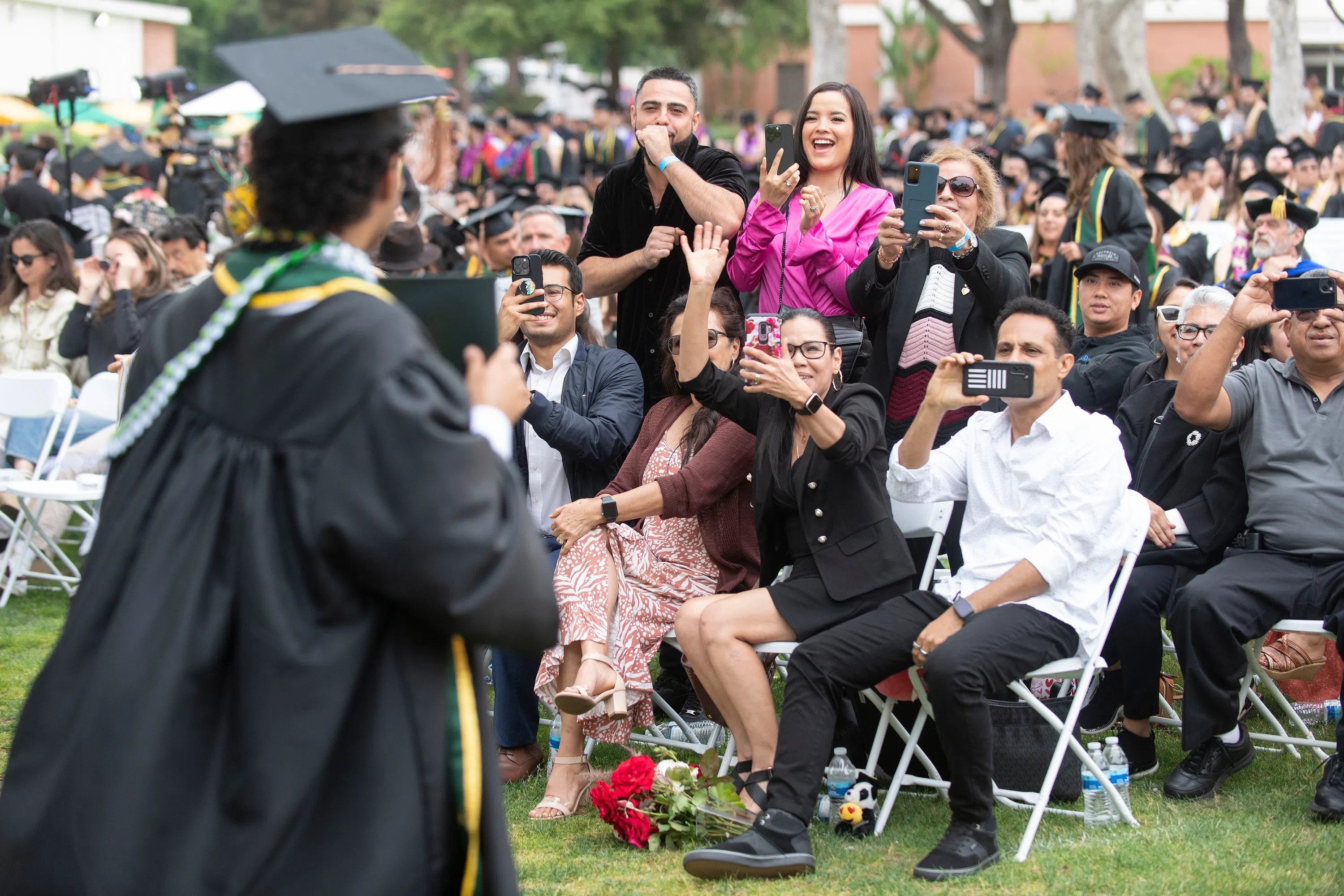 graduation ceremony on the quad