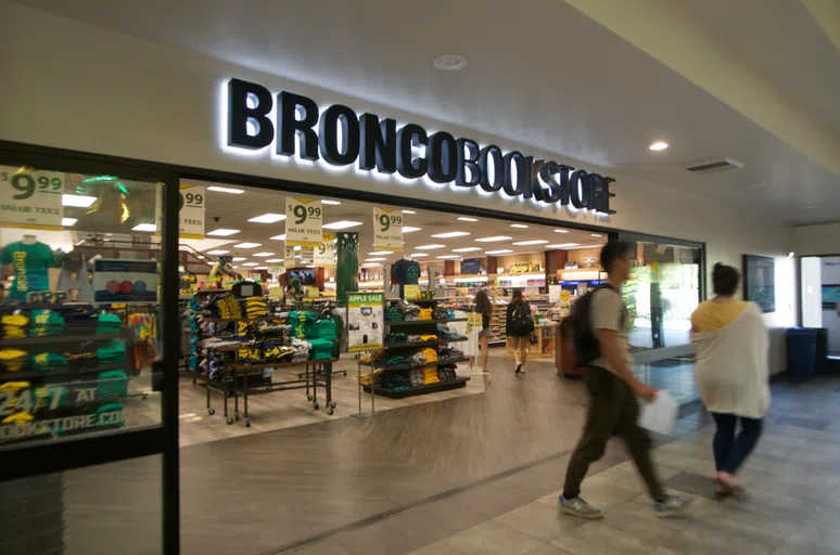 Entrance of Bronco Bookstore