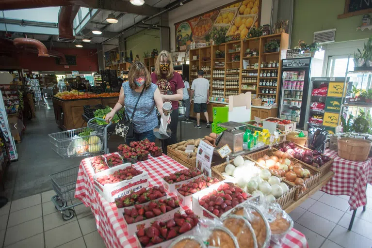 Farm store shopping