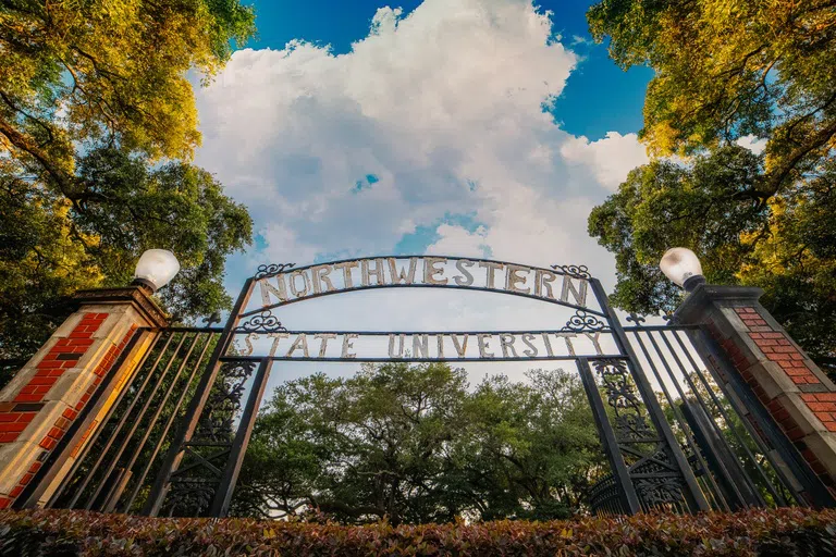 NSU's main gates welcome students to campus.