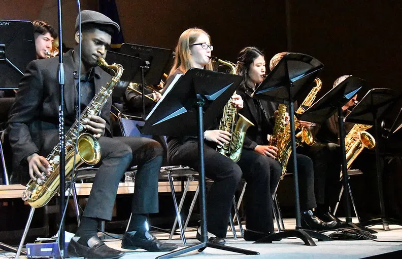 Close up of our band playing a tune!