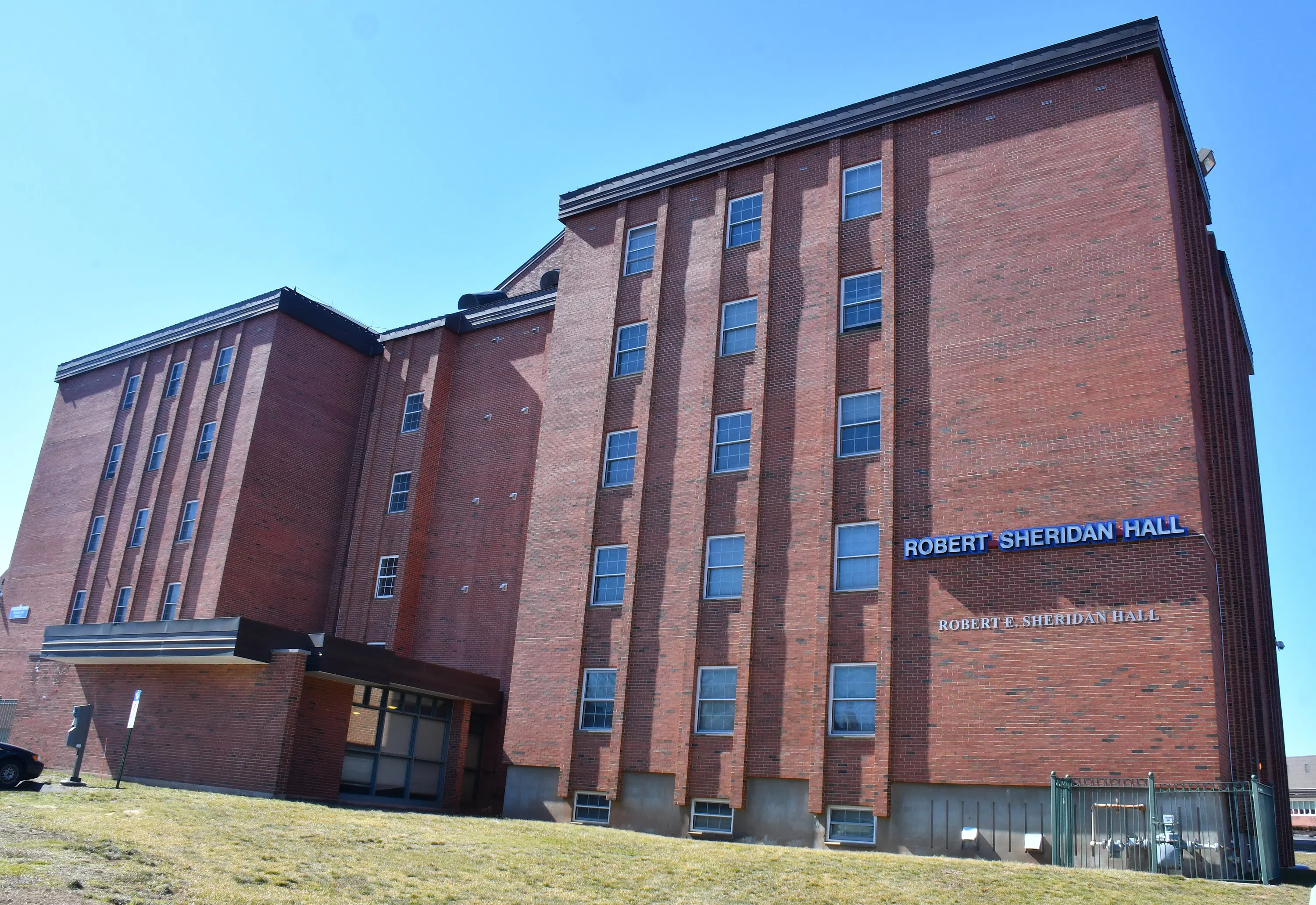 Exterior view of Sheridan Residence Hall
