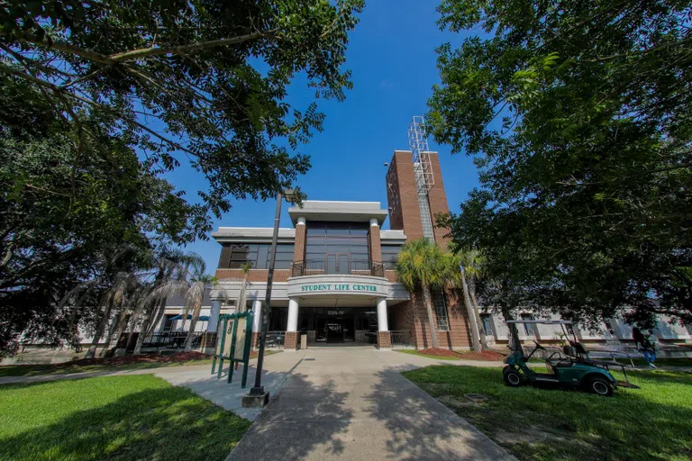 front of student life center building