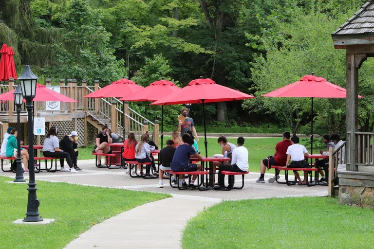 Outdoor Area at Caboose Cafe 