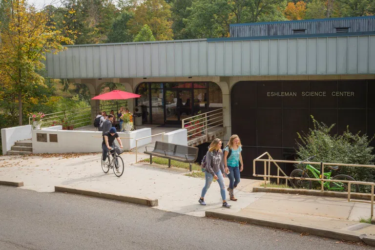 Students Outside of Science Center 