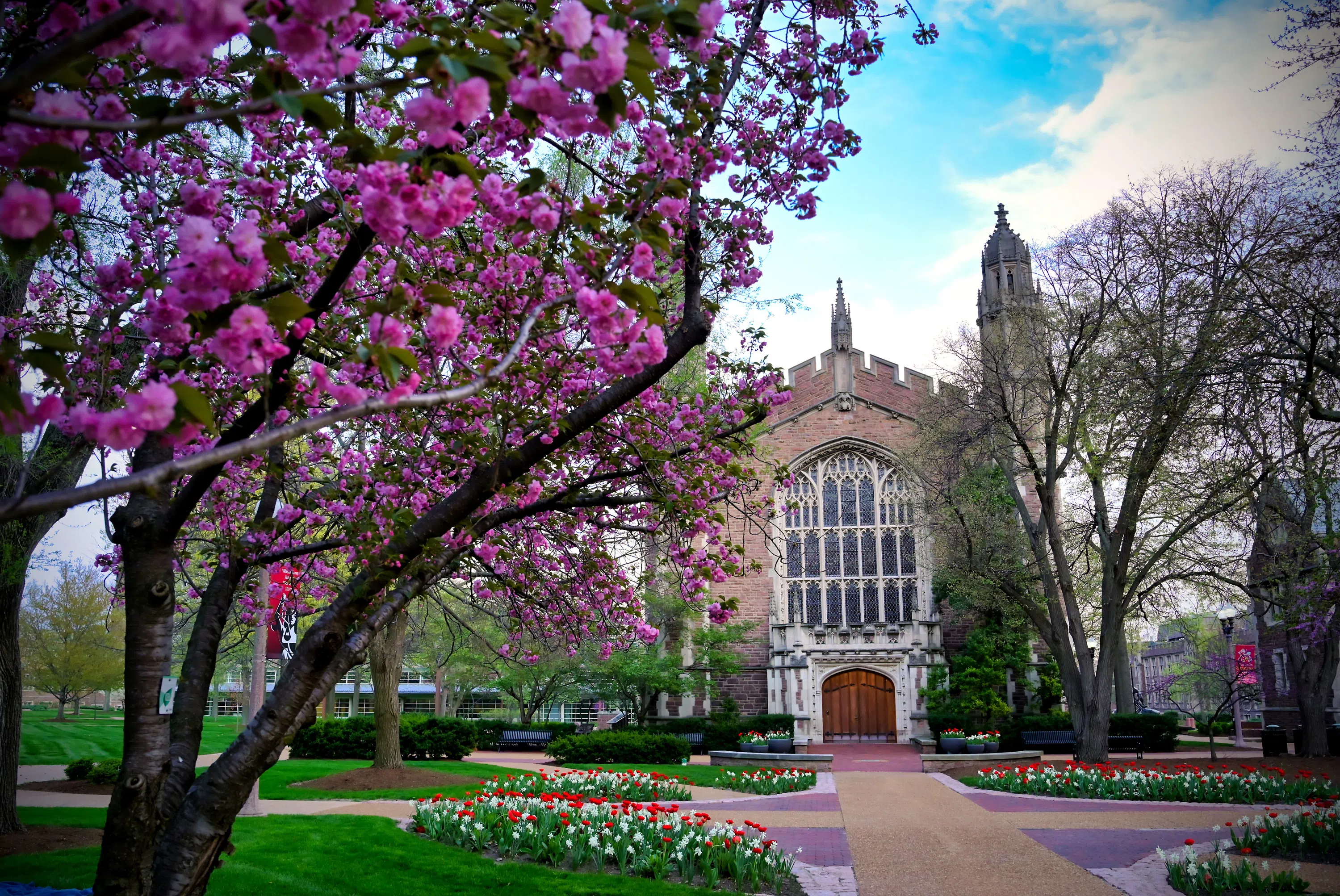 An exterior shot of Graham Chapel