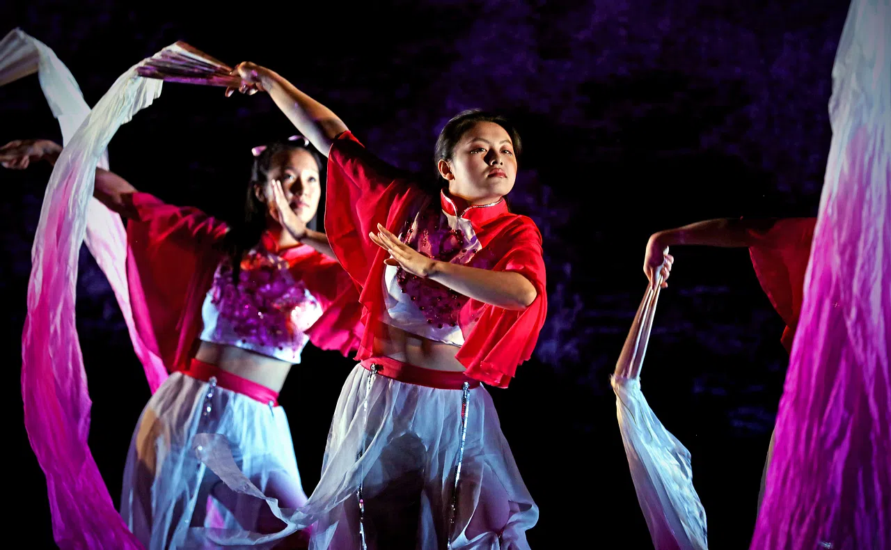 Student perform at the Lunar New Year Festival