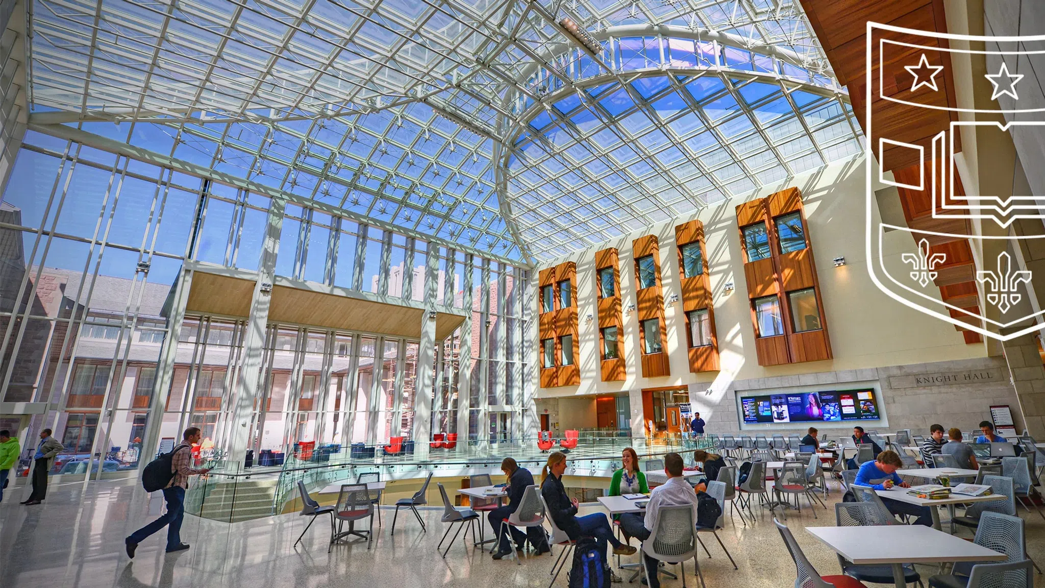 A photo of Bauer Hall interior