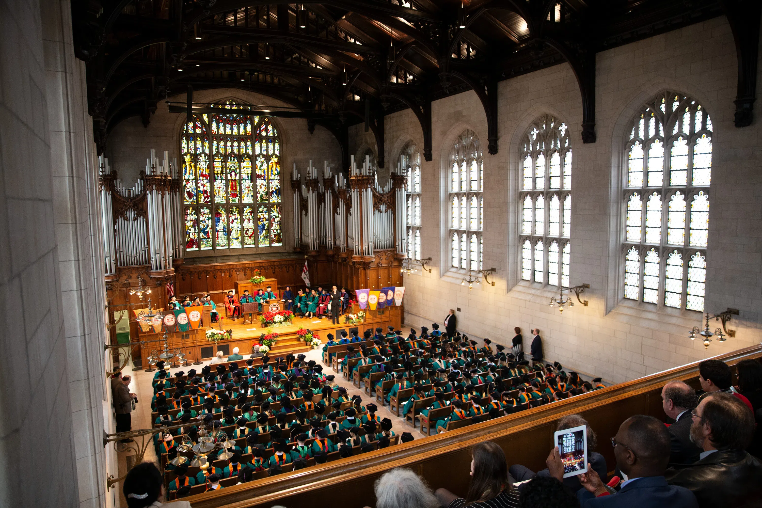 An interior shot of Graham Chapel