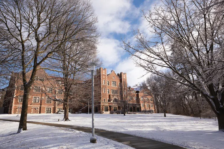 Frees Hall in Winter 2