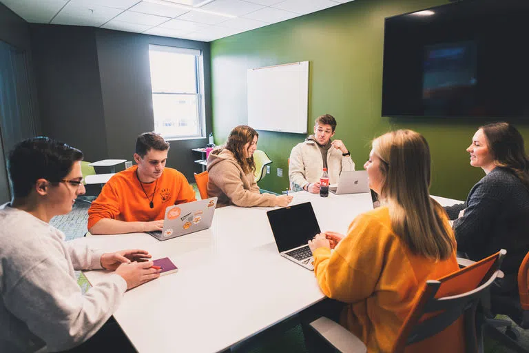 Students in study room