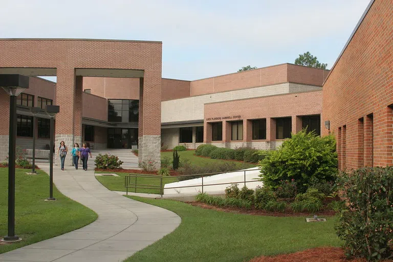 Exterior and interior shots of building