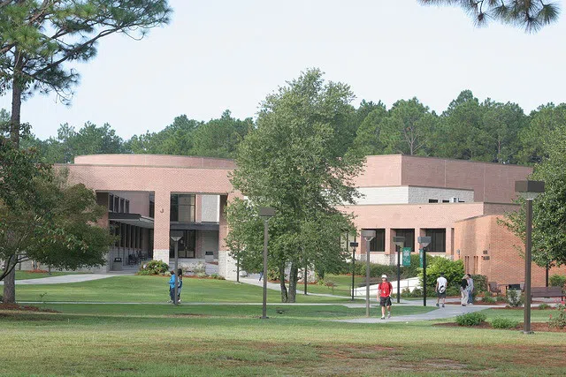 Exterior and interior shots of building