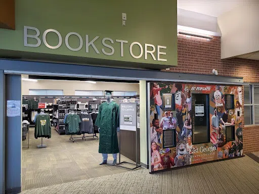 Exterior and Interior of bookstore