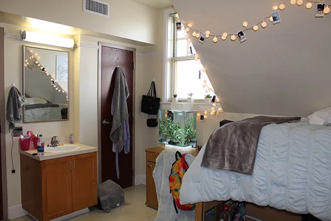 Interior of DeGraff Hall bedroom