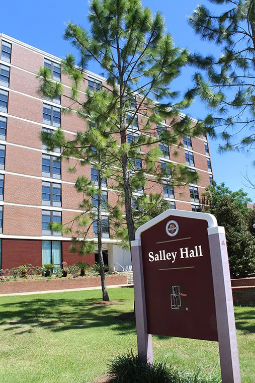 The exterior of Salley Hall.