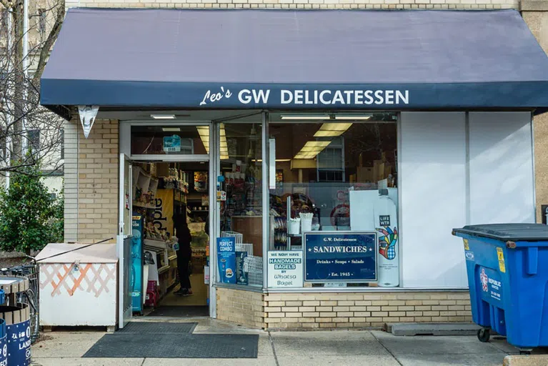 Photo of the storefront of the GW Deli