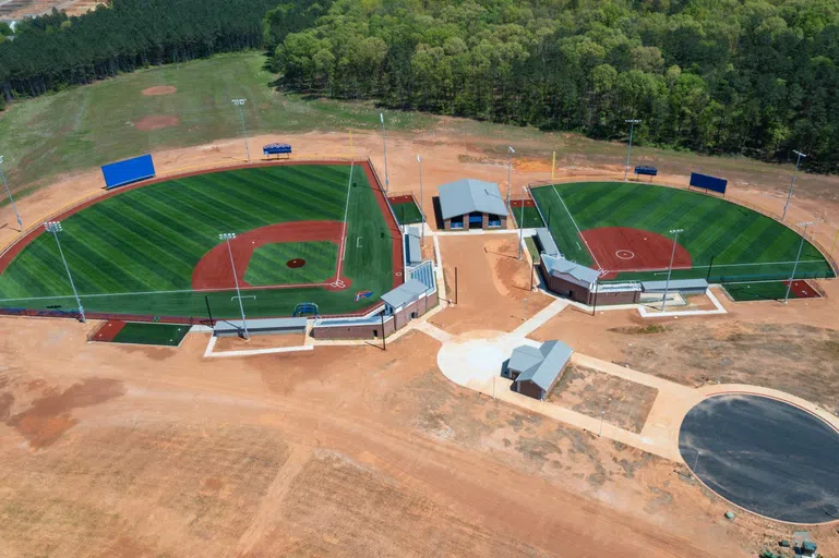 Overview of the baseball/softball complex.