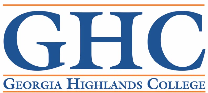 Georgia Highlands College Logo. Blue GHC