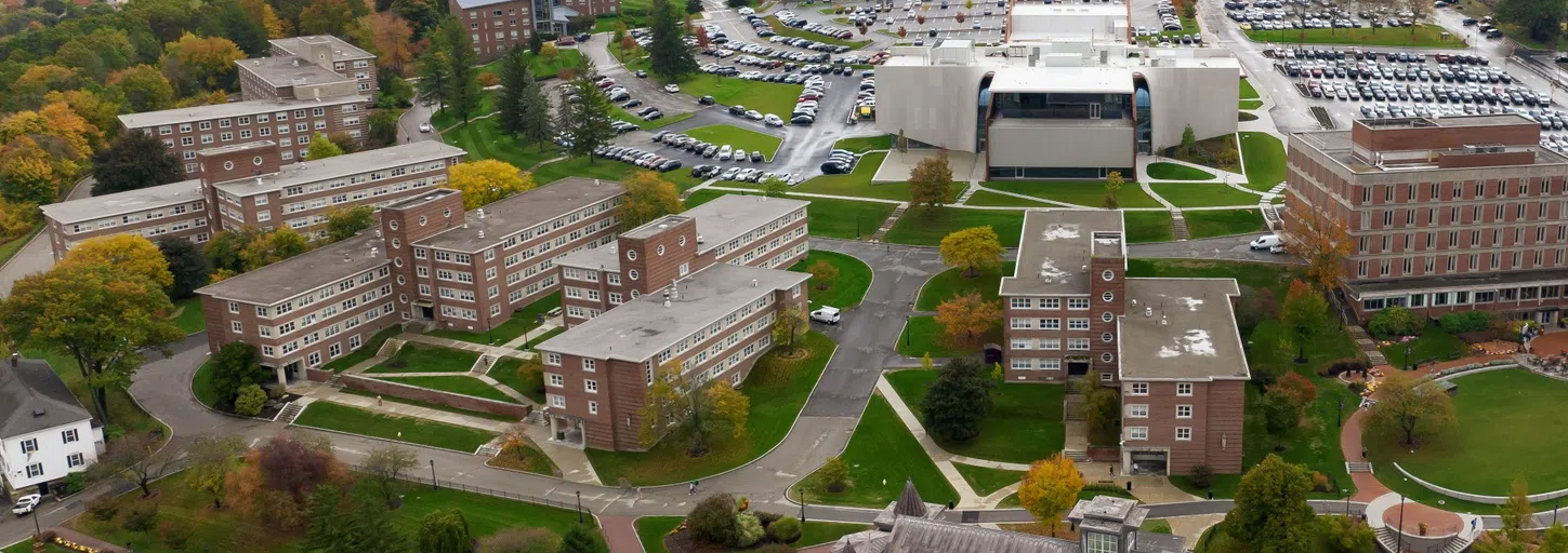 Drone view of easy street dorms