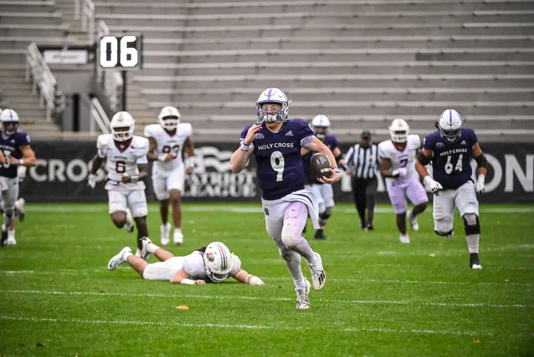 Football player on the Fitton Field