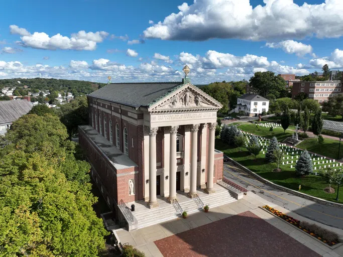 Drone view of chapel