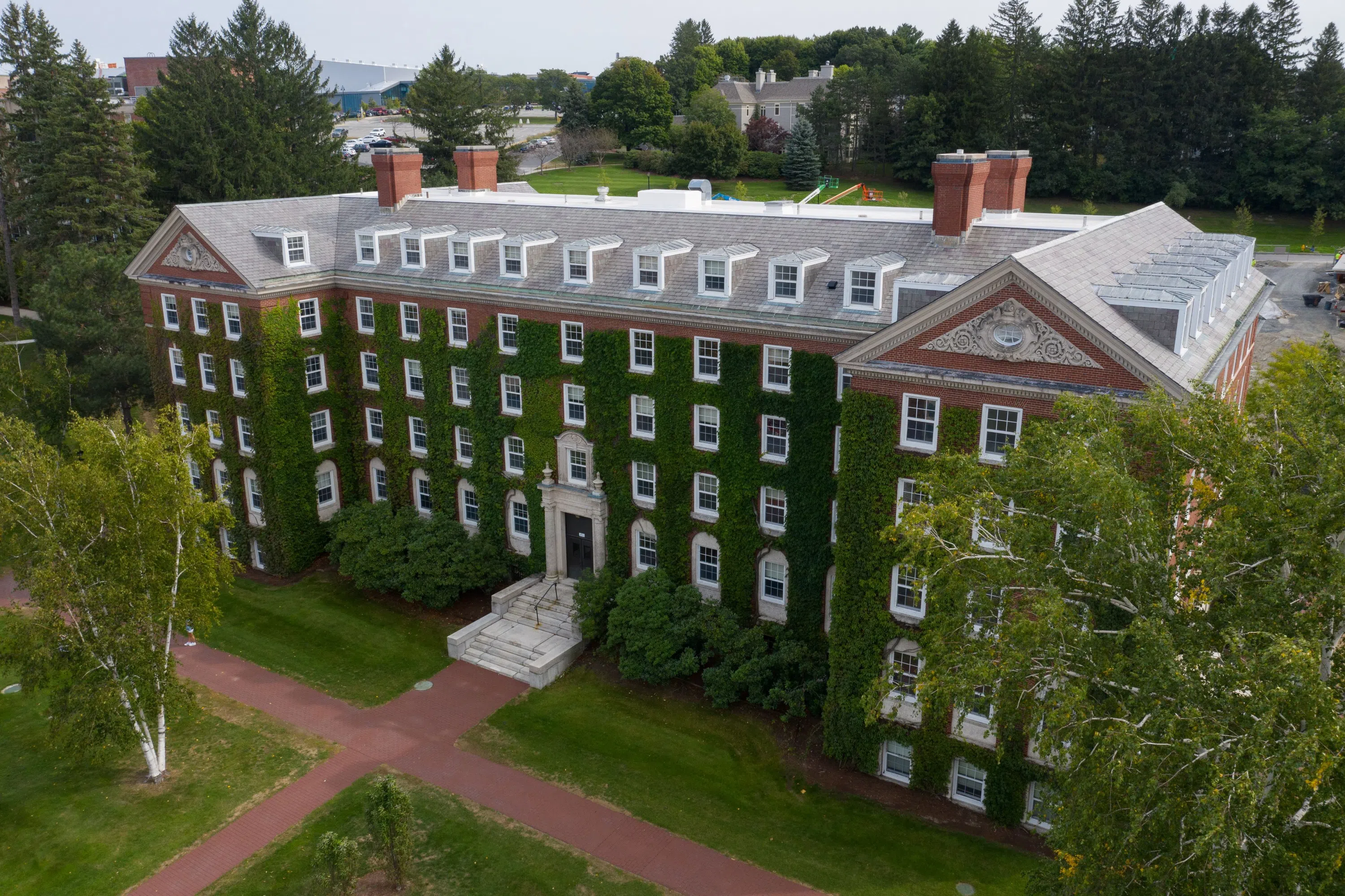 Drone view of dorm