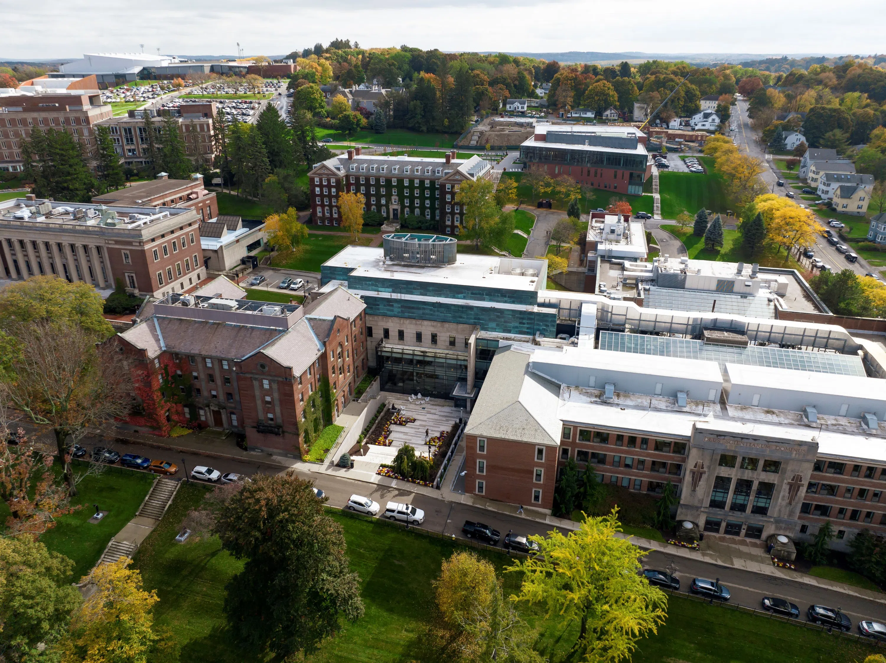 Aerial view of science complex
