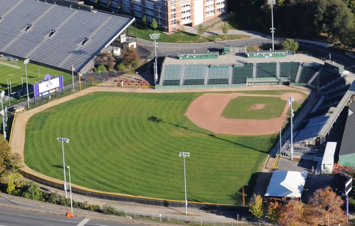 Aerial image of baseball field